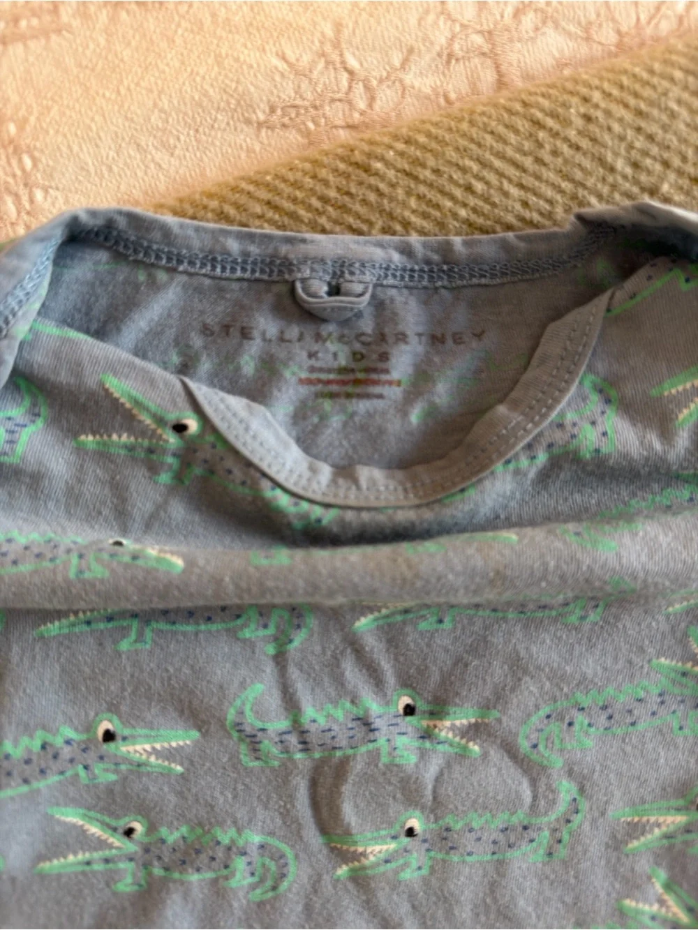 Stella McCartney Kids Blue Pajama Set with alligator Print